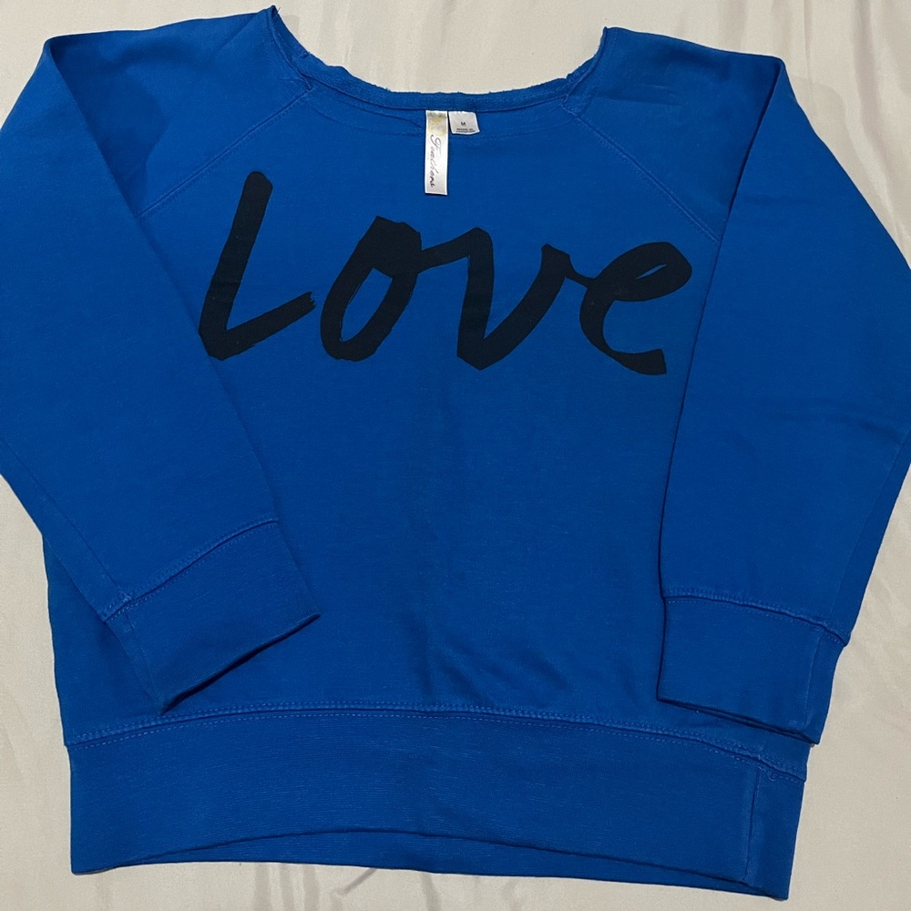 Feathers Vibrant Blue Top